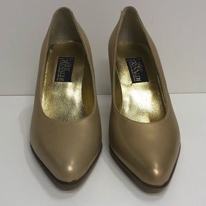 Gianmarco Lorenzi Made in Italy Gold High Heel